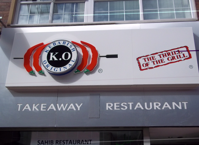 aluminium illuminated shop signs